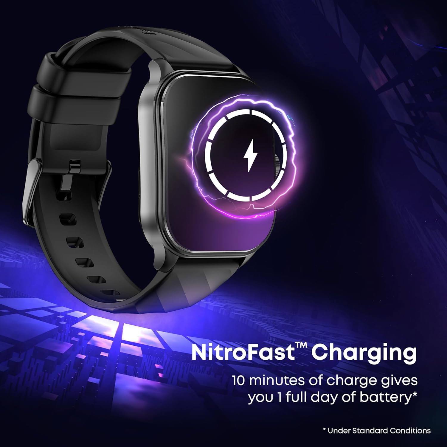 Fastrack Limitless FS2 Pro Smartwatch|1.96" Super AMOLED Arched Display with Functional Crown and Resolution of 410X502|Singlesync BT Calling|Nitrofast Charging|110+ Sports Modes|200+ Watchfaces,Teal - Image 3